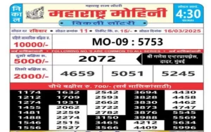 maharashtra mohini weekly draw